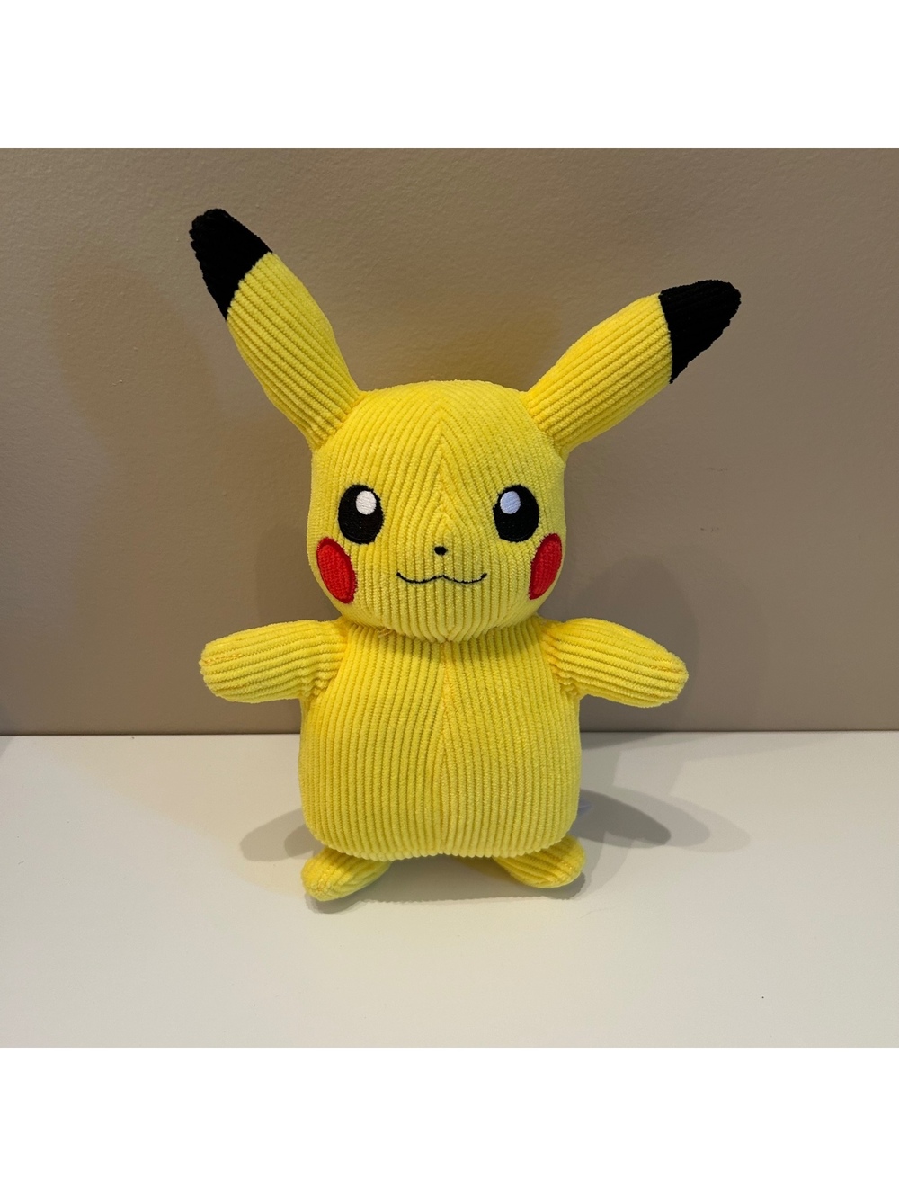 Pokemon Pikachu Corduroy Plush 2022 Yellow 8" Stuffed Animal